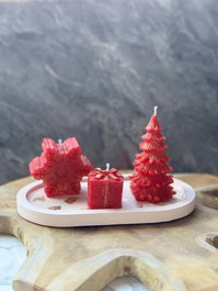 Aberto Design Christmas Candle Set 5 Rojo